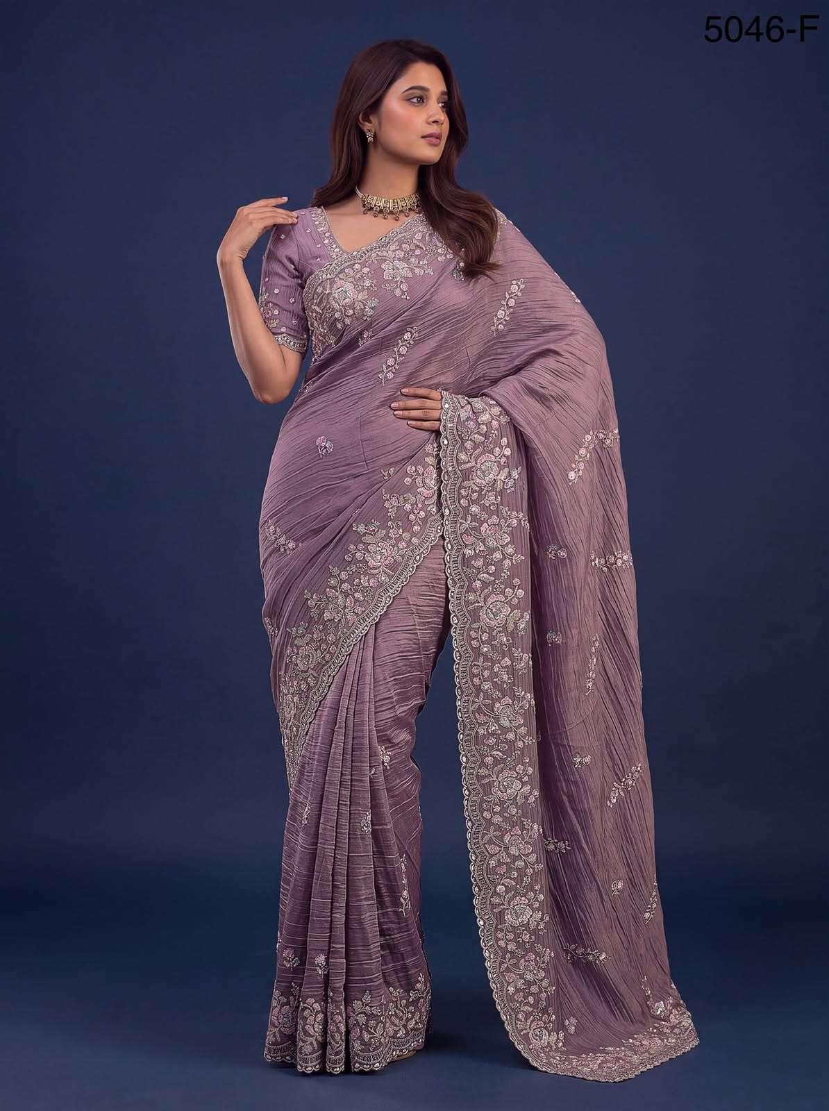  Extraordinary with Beautiful Color made of Premium Pure Bamburg fabric Wedding Saree wholesale in surat 5046